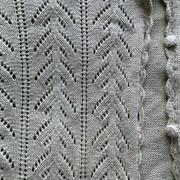 Green crochet cardigan - Picture 5 of 7